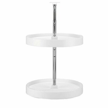 HDL HARDWARE 18in Full Round Polymer Lazy Susan Set Almond LD-2062-18-15-1